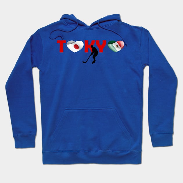 Sports, Hockey, Mexico in Tokyo! Hoodie by ArtDesignDE